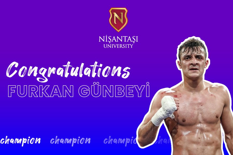 Furkan Günbeyi, our senior student in the Recreation Department, became the champion by defeating his opponent in the Akın Fighting Arena on Tv8.5