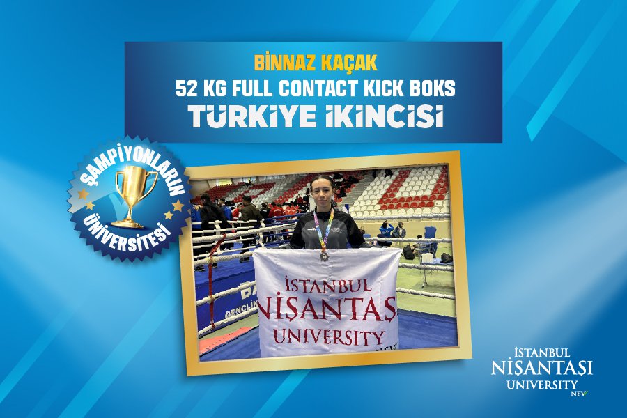 OUR STUDENT BİNNAZ KAÇAK IS THE 52 KG FULL CONTACT KICKBOXING RUNNER-UP OF TURKEY