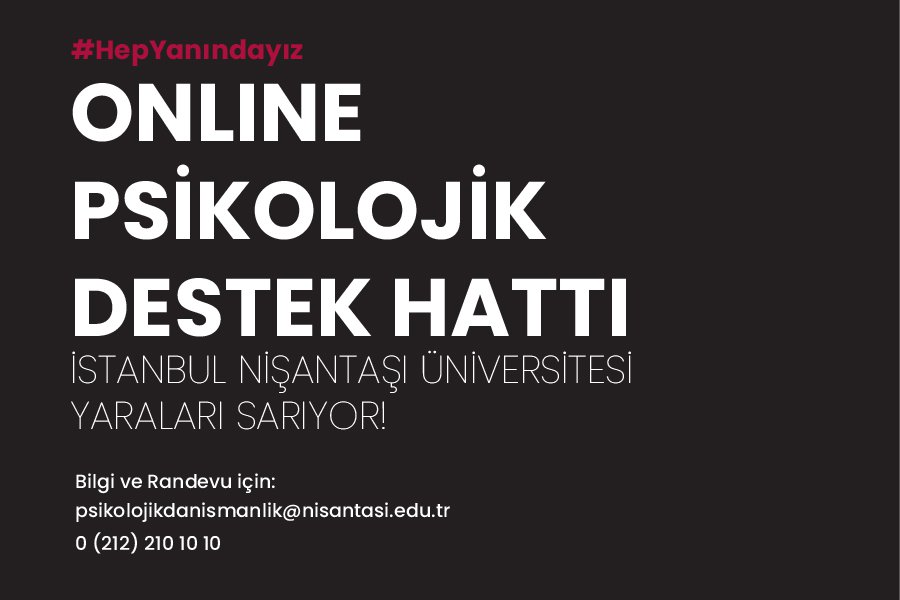 İstanbul Nişantaşı Üniversitesi’nden depremzedelerimize psikolojik destek hattı